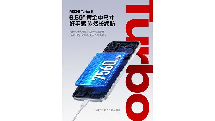 Redmi Turbo 5 sở hữu viên pin lớn trong thiết kế mỏng nhẹ nhờ công nghệ silicon carbon tiên tiến.