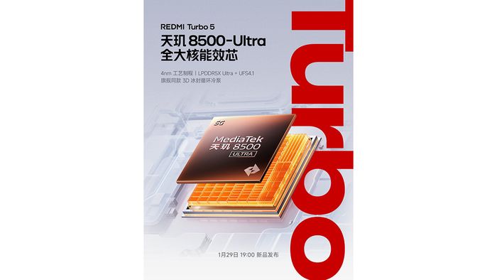 Điện thoại trang bị chip Dimensity 8500 Ultra mạnh mẽ, mang đến hiệu năng vượt trội.