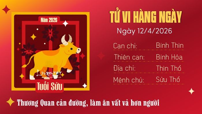 Tu vi hang ngay 12/4/2026 tuoi Suu