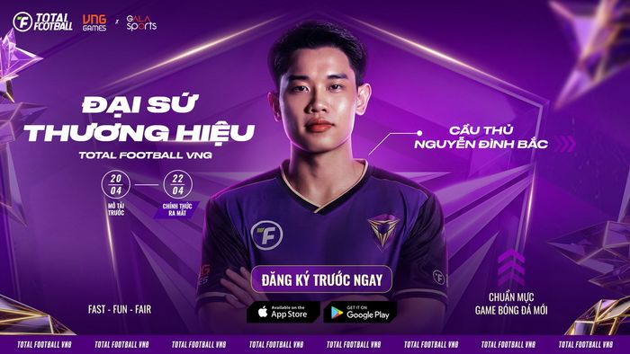 VNGGames đã chính thức ra mắt Total Football VNG, và cầu thủ Nguyễn Đình Bắc trở thành đại sứ của game