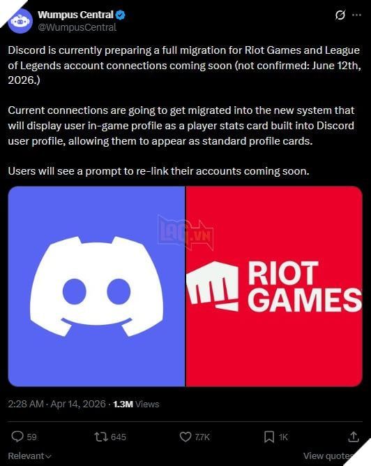 Riot Games công bố dự định tích hợp Discord vào Liên Minh Huyền Thoại và VALORANT 2