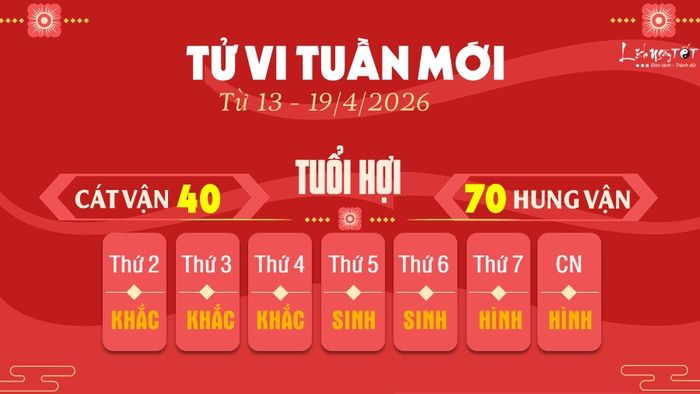 12. Tử vi tuần mới tuổi Hợi
