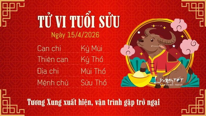 2 Tử vi hàng ngày 15/4/2026 - Tuổi Sửu