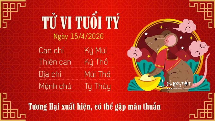 1 Tử vi hàng ngày 15-4-2026 - Tuổi Tý
