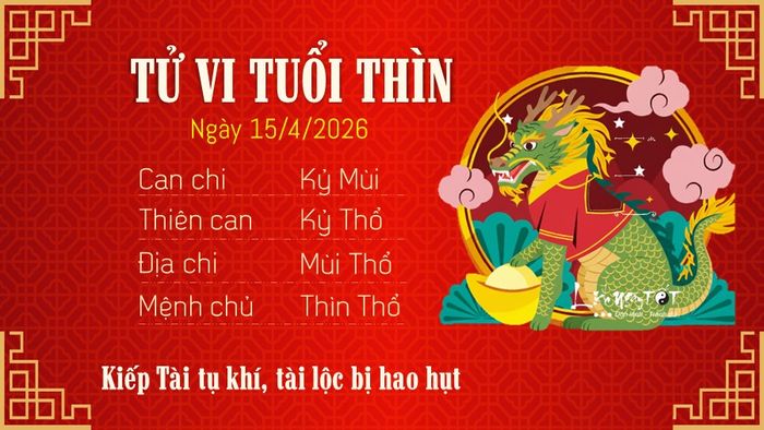 5 Tử vi hàng ngày 15/4/2026 - Tuổi Thìn