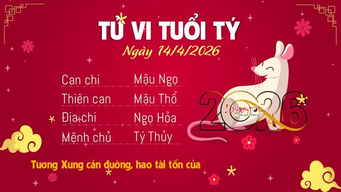 Tu vi hang ngay 14/4/2026 tuoi Ty