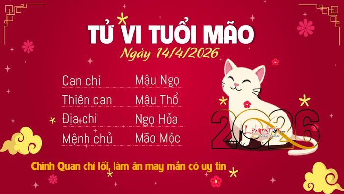 Tử vi hằng ngày 14/4/2026 tuổi Mão