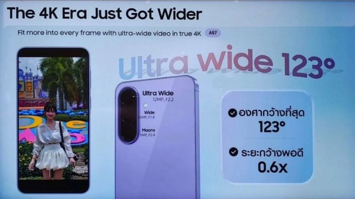 quảng cáo Galaxy A57