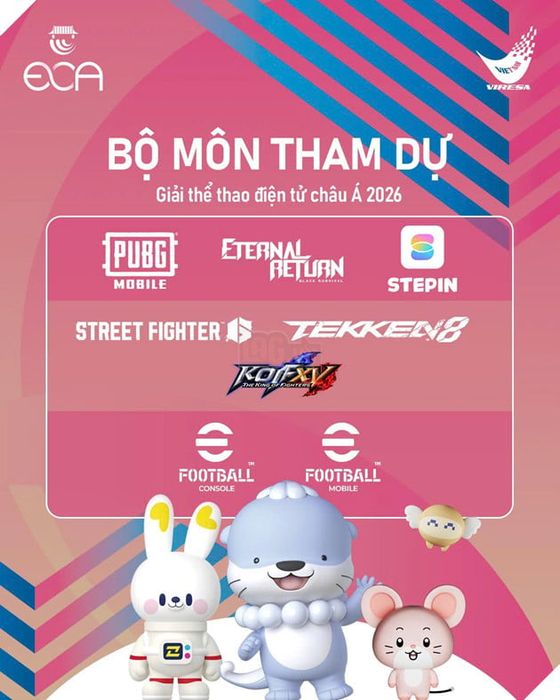 VIRESA Công Bố Danh Sách Tuyển Thủ ĐTQG Tham Dự Esports Championship Asia 2026