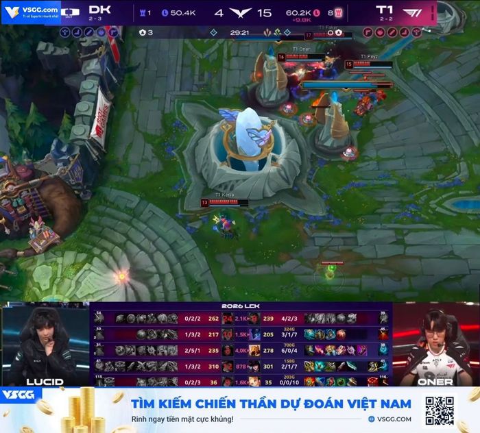 T1 nhanh chóng cân bằng tỷ số ở ván 2