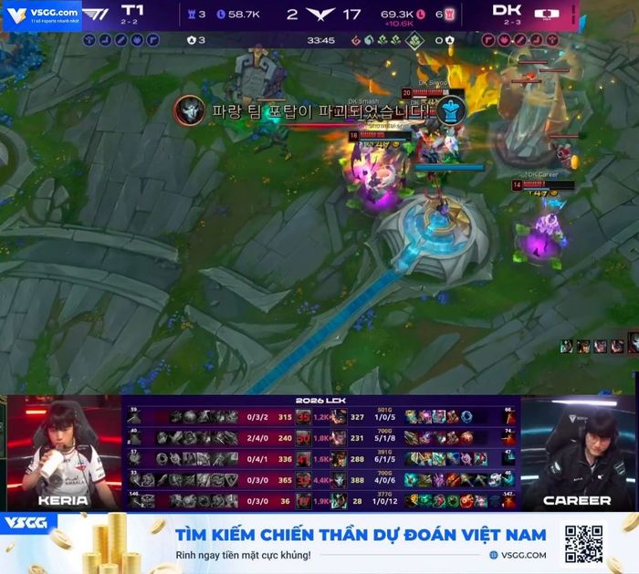 DK giành chiến thắng bước đầu trước T1