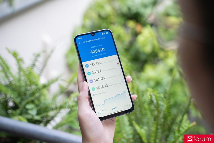 Xiaomi Redmi A7 Pro ghi được tổng điểm AnTuTu khoảng 405,610 điểm