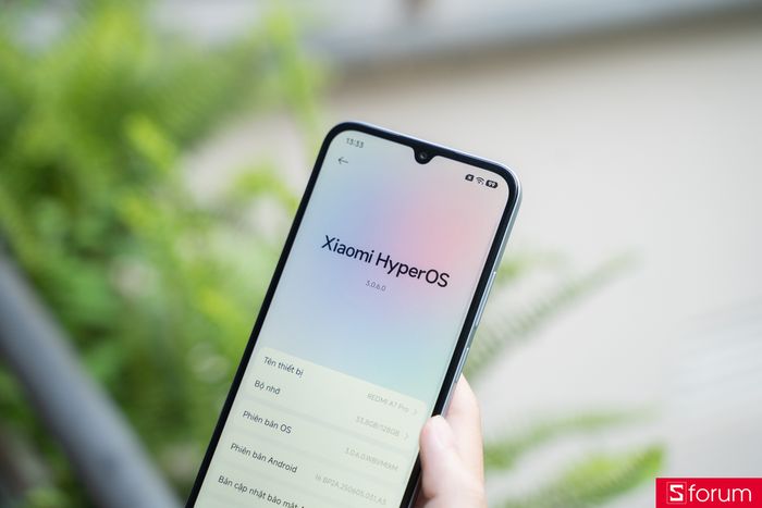 Xiaomi Redmi A7 Pro sử dụng hệ điều hành HyperOS