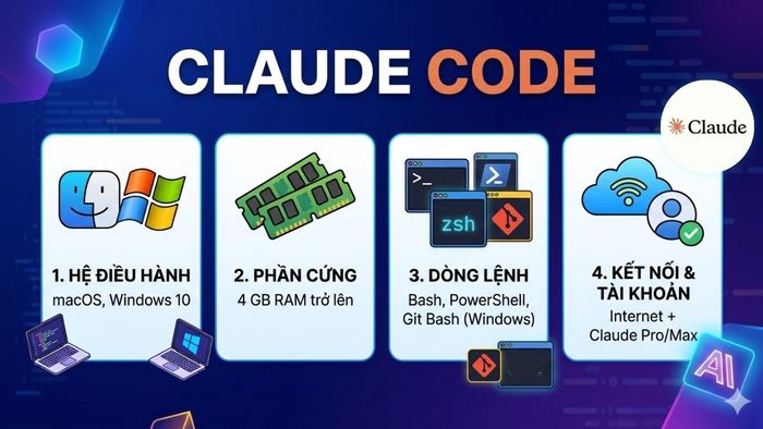 Điều kiện để cài đặt Claude Code là gì?