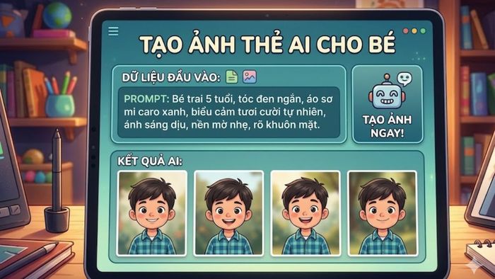 Tổng hợp các câu prompt tạo ảnh thẻ trẻ em từ Gemini