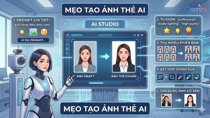 Mẹo giúp tạo ảnh thẻ AI bằng Gemini hiệu quả