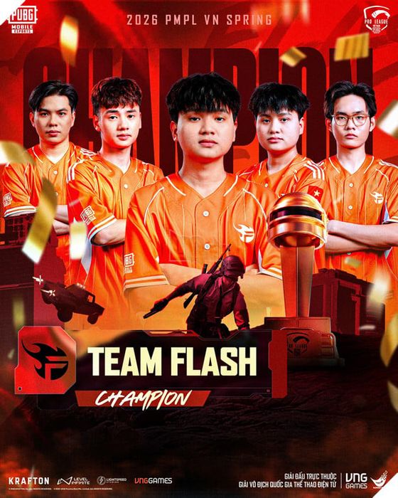 Team Flash lên ngôi vô địch 2026 PMPL VN Spring