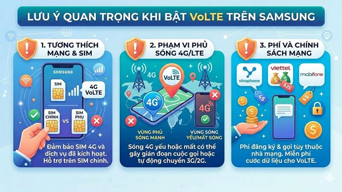Cách bật VoLTE trên Samsung kèm các lưu ý quan trọng
