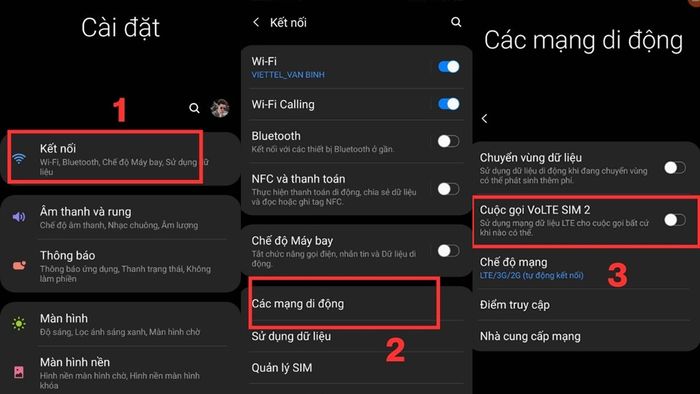 Cách bật VoLTE trên Samsung - Kích hoạt VoLTE trong Cài đặt