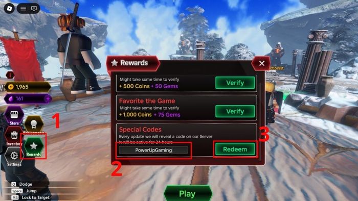 Cách nhập code Dueling Grounds