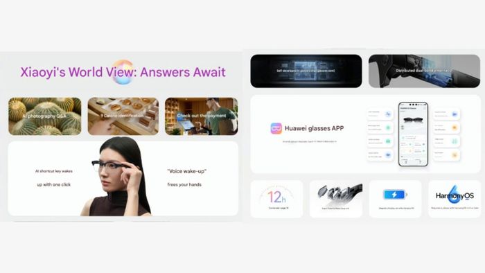 Huawei AI Glasses sở hữu cảm biến hình ảnh 1/2,8 inch phục vụ ghi hình