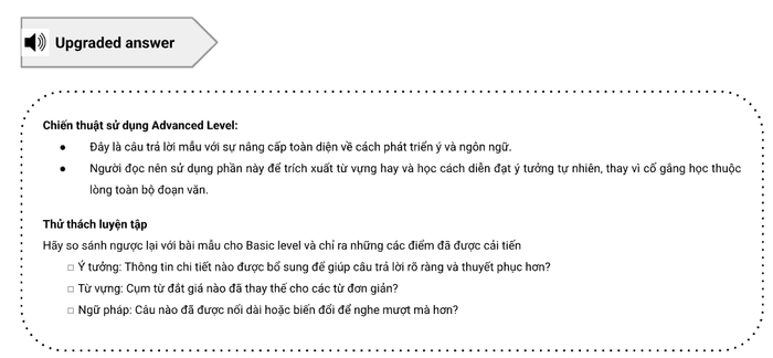 Enhanced answer