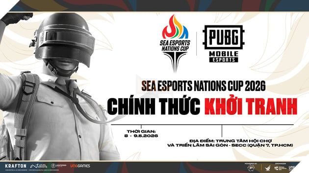 PUBG Mobile đảm nhiệm vai trò mở màn thi đấu tại SEA Esports Nations Cup 2026