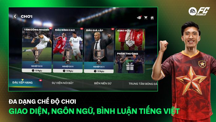 Hướng dẫn chi tiết hệ thống xếp hạng mới trong FC Mobile