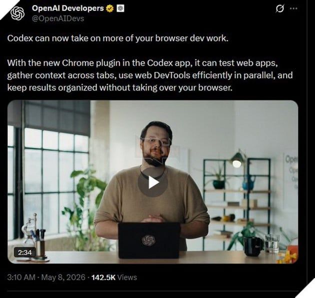 OpenAI giới thiệu plugin Codex cho Chrome, biến trình duyệt thành trợ lý lập trình AI 2