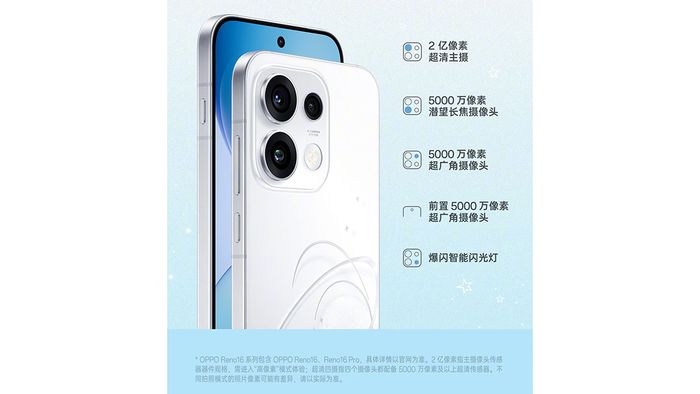 OPPO Reno16 và Reno16 Pro trình làng thông số camera ấn tượng