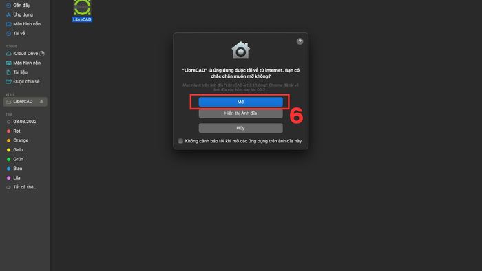 Các bước hướng dẫn tải và cài đặt LibreCAD trên macOS - bước đầu tiên