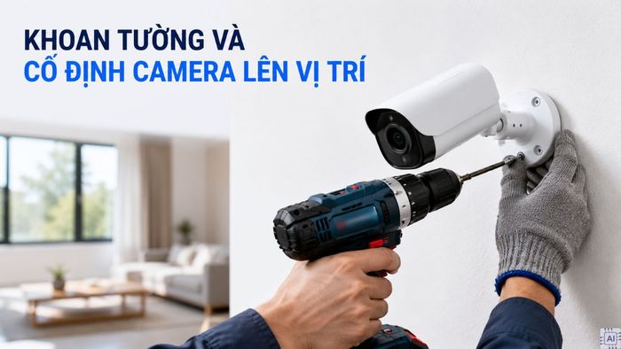 cách lắp camera trong nhà bước 4