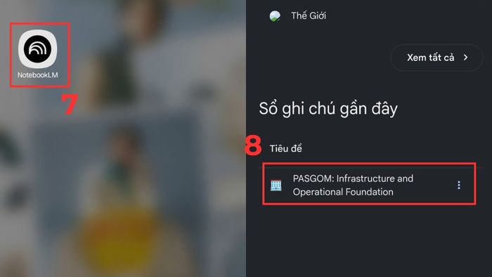 Hướng dẫn chia sẻ NotebookLM trên điện thoại: Bước 3