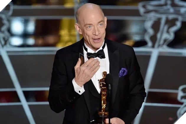 Hình ảnh nam diễn viên J.K. Simmons tại lễ trao giải Oscar.
