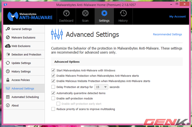 Malwarebytes Anti-Malware Premium tạo 'bức tường' bảo vệ cho Windows