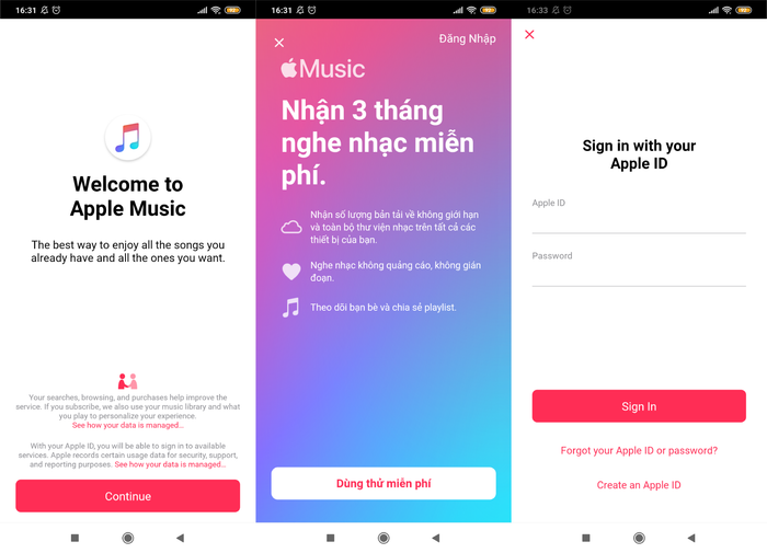 sử-dụng-apple-music-trên-android