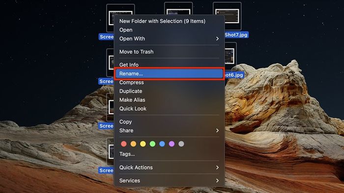 Sau đó nhấn chuột phải và chọn Rename