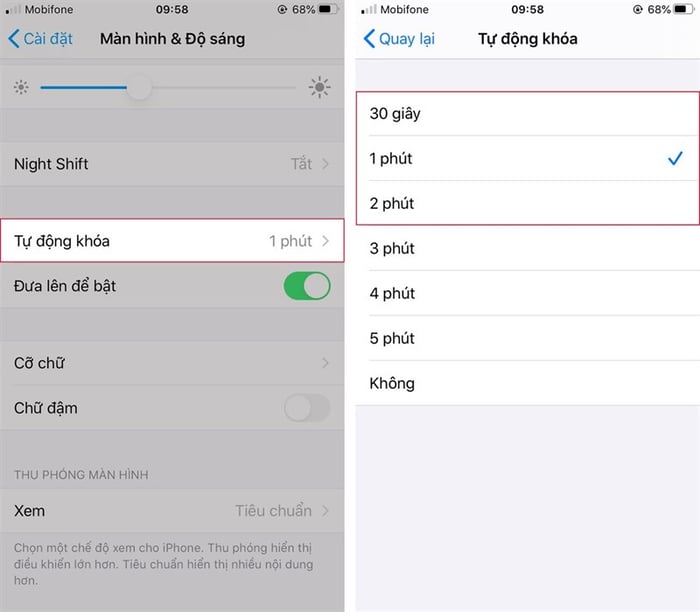 Bật tính năng tự động tắt/khóa màn hình iPhone nhanh hơn