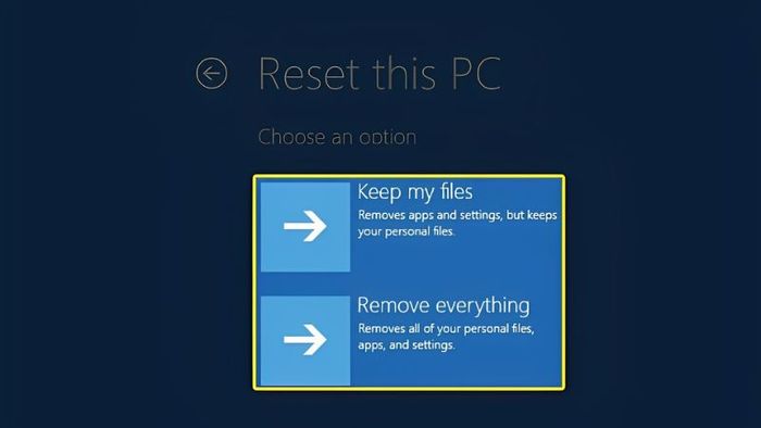 Hướng dẫn đơn giản reset máy tính