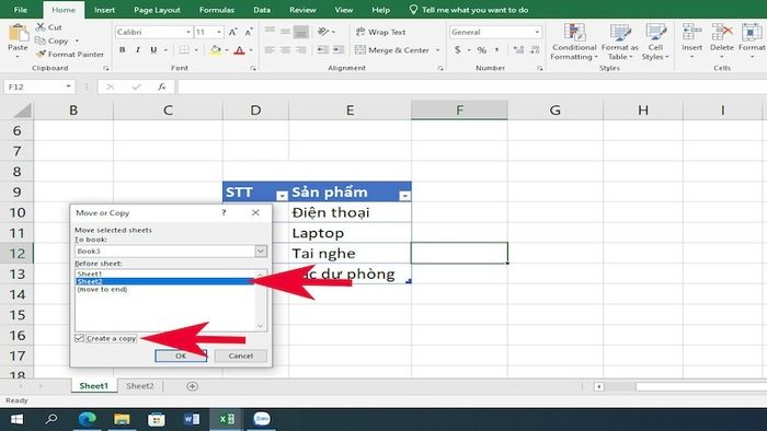 cách sao chép sheet trong Excel giữ nguyên định dạng 2