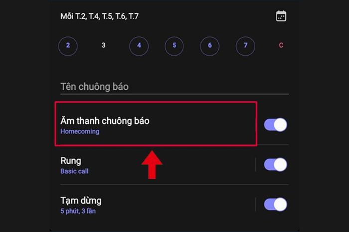 Hướng dẫn cài đặt báo thức số 12