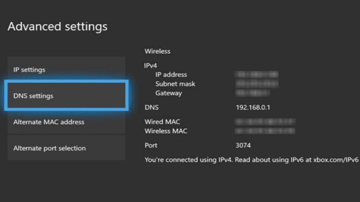 Thay đổi DNS của Google trên nền tảng Xbox