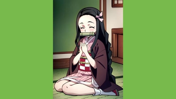 Nezuko trong phong cách chibi