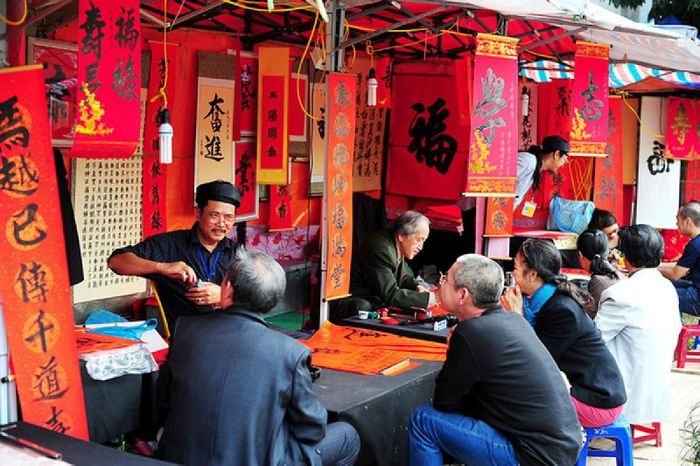 Xin chữ ở Quốc Tử Giám