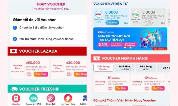 Mã giảm giá dạng thu thập