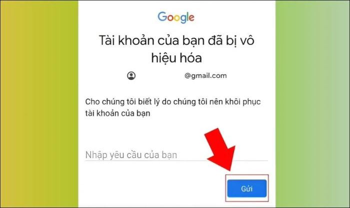 Nhập câu trả lời: Hãy giúp tôi khôi phục tài khoản