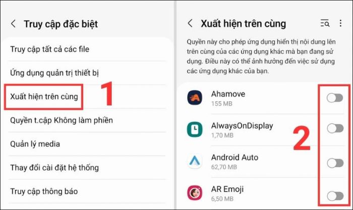 Tắt quyền truy cập của các ứng dụng hiển thị quảng cáo thường xuyên