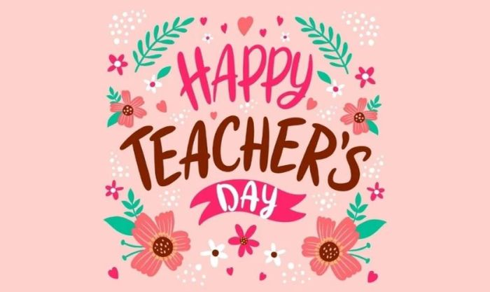 Ảnh đẹp chúc mừng Ngày Nhà giáo với tông màu hồng ngọt ngào, đầy cảm xúc và lòng tri ân.