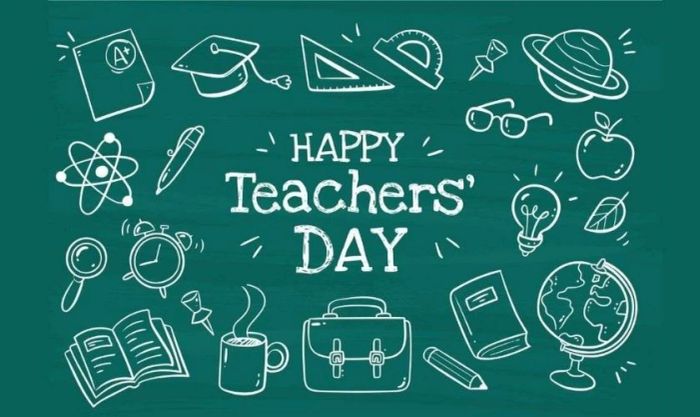 Ảnh bìa đẹp mắt chúc mừng Ngày 20/11, được viết bằng phấn, gợi nhớ hình ảnh lớp học thân thuộc.