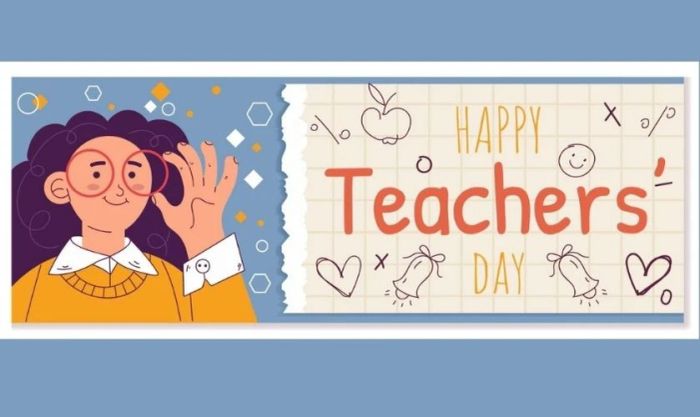 Ảnh bìa chúc mừng Ngày 20/11 đẹp mắt với màu xanh độc đáo, tạo điểm nhấn đầy tươi mới.